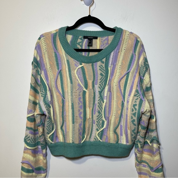 Multicolor 3D Y2K/90s Textured Sweater - Picture 2 of 7